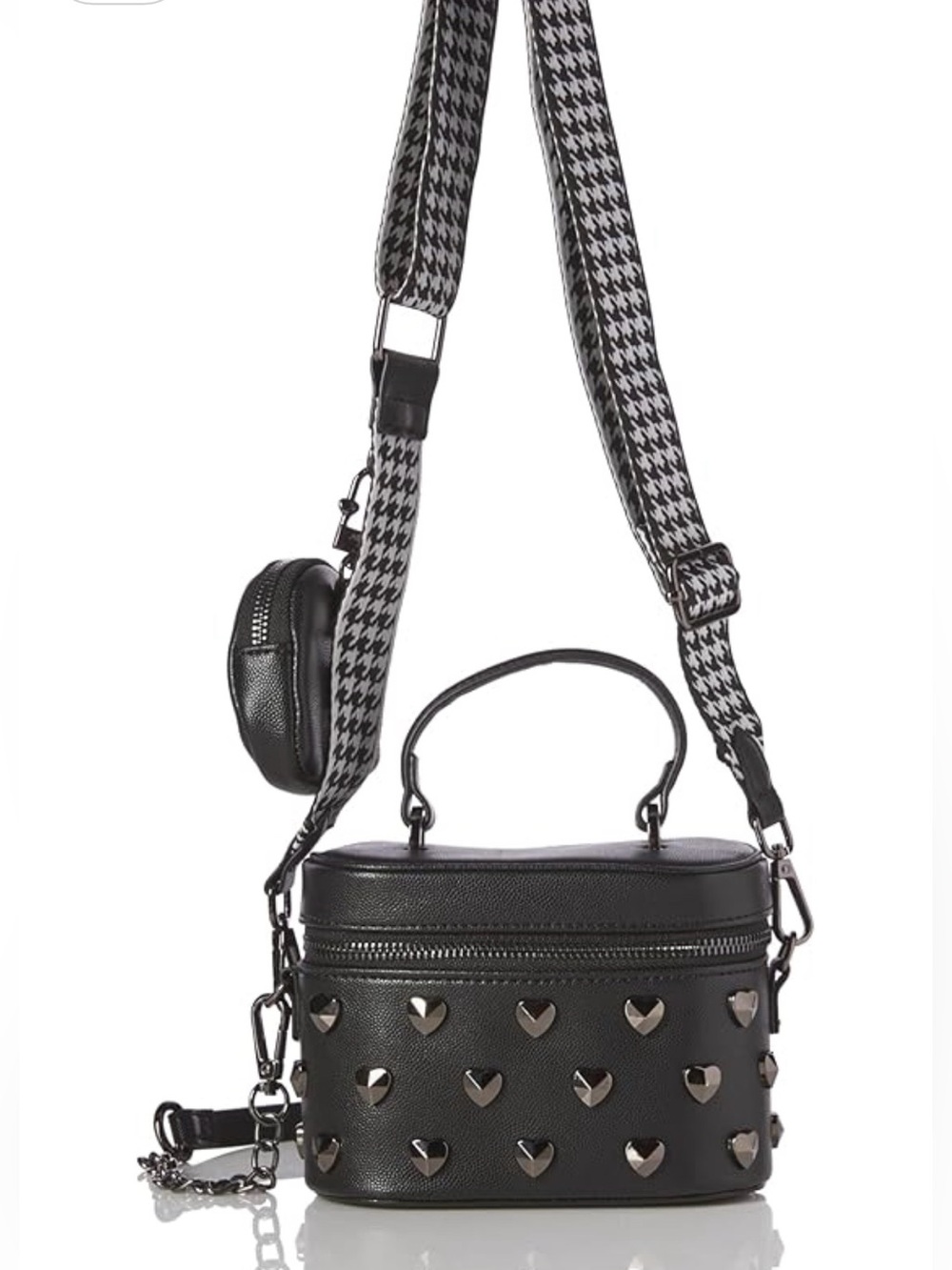 Betsey Johnson XOHALEN Vanity Case stud design & pouch crossbody bag - Picture 1 of 9